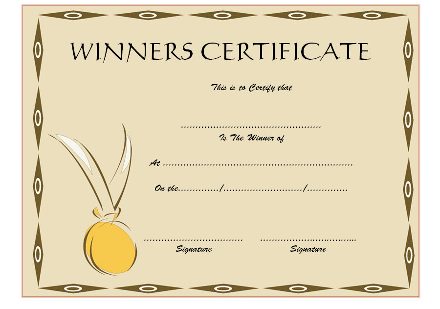 Printable Prize Certificates