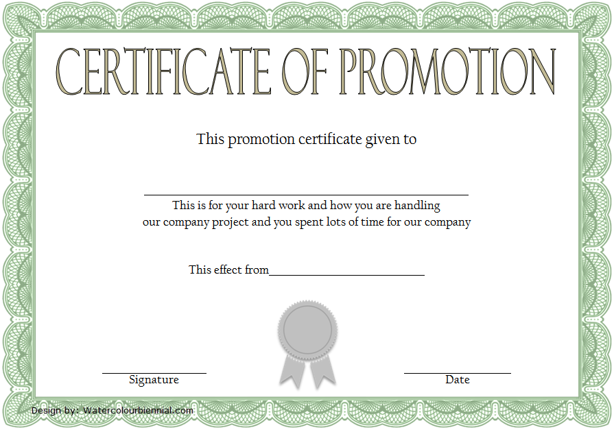 Job Promotion Certificate Template FREE 7 Editable Designs Fresh 