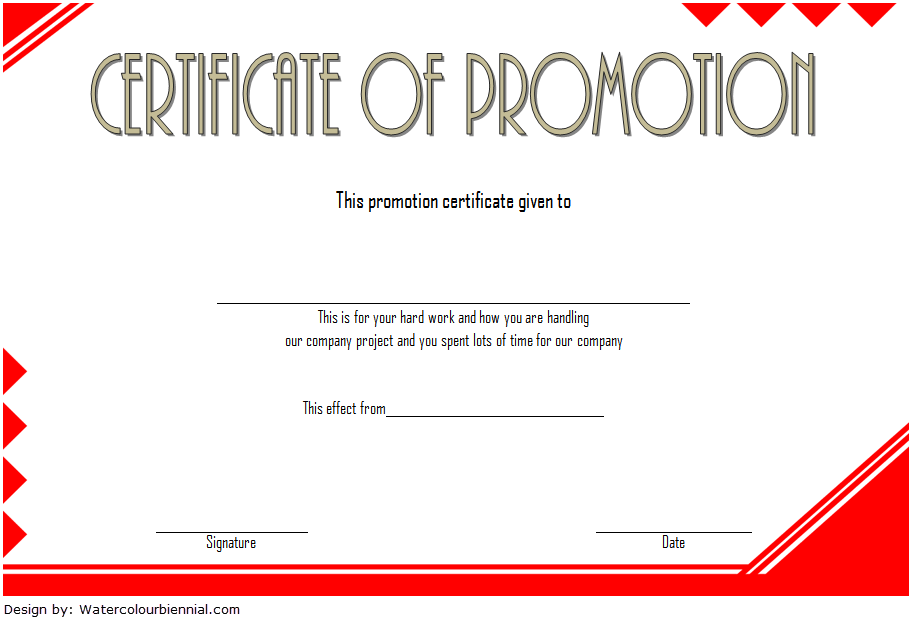 Job Promotion Certificate Template FREE 7+ Editable Designs Fresh