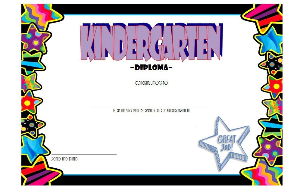 Kindergarten Diploma Certificate Templates 10+ Designs FREE Fresh