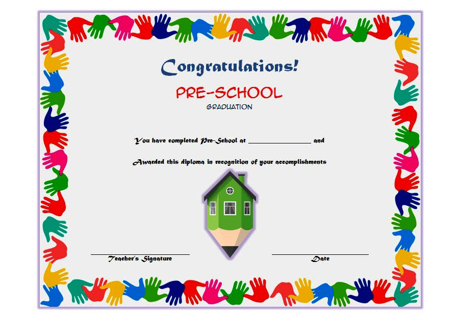 preschool graduation certificate free printable 10 designs
